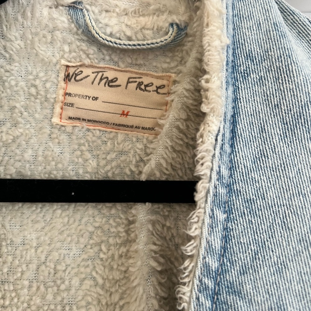 We The Free Twisted Heart Cozy Denim Jacket - Picture 7 of 9